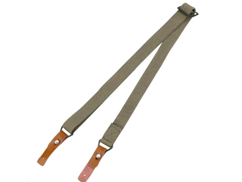 Multifunctional military tactical AK gun sling cowhide rope double-point diagonal strap
